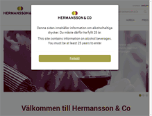 Tablet Screenshot of hermanssonco.se